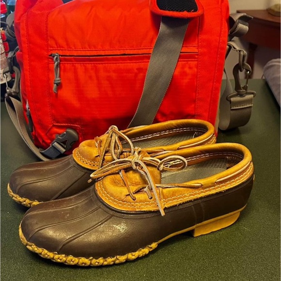 L.L. Bean Shoes Ll Bean Rubber Low Moc Toe Duck Boots Size 9 Poshmark